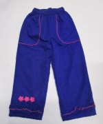 Spodnie  ocieplane polarem chabrowe 122