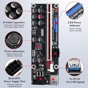Riser V011-PRO PCI-E 1x-16x USB3.0 kopanie kryptowalut, adapter, karta GPU