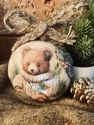 Bombka/medalion decoupage