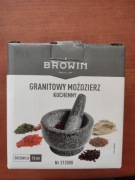 Moździerz Browin kamień odcienie brązu i beżu