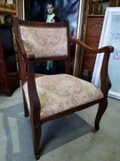 Krzesło fotel dębowy do biurka antyk