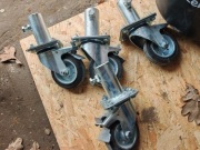 Kółko skrętne z hamulcem Mega Sc szare 100 mm