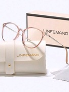 Oprawka korekcyjna plastikowa przeźroczysta/nude nowa Linfemand damska