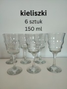 Kieliszki do wina szampana alkoholu 150 ml 6 sztuk komplet zestaw