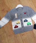 Sweterek chłopięcy Autka 4-5 lat