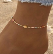 Bransoletka na stopę nowa kolorowa