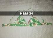 Strój kąpielowy kwiaty xs 34 Góra h&m 