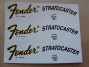 Fender Stratocaster Logo Dekal