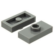 LEGO jumper plate 1x2 Dark Bluish Gray szare 50szt. 3794a stary typ 