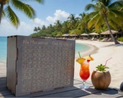 Skarbonka Wykreślana SZARA Drewniana Wyzwanie 10000zł Oszczędzanie Prezent