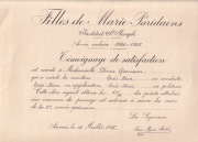 Dyplom Instytutu św. Józefa - 1935 r.