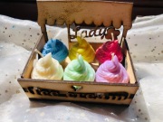 Zestaw świec w skrzynce - lodziarnia (duże lody)