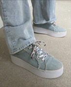 tommy jeans sneakersy na platformie denim vintage jasnoniebieskie 38