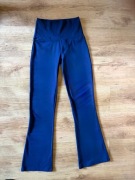 Legginsy OYSHO high flarę xs /34 granatowy , niebieski 