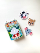 Gra logiczna dla maluchów – dopasuj główki zwierzątek