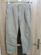 Beżowe spodnie sztruksowe L