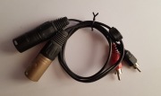 Kabel wtyk 3pin XLR / cinch 0,5m