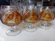 6 kryształowych kieliszków do koniaku/brandy, kryształ vintage