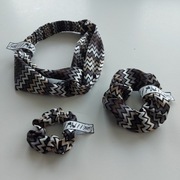 Zestaw jedwabnych akcesoriów do włosów: opaska + 2 gumki