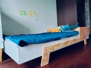 Łóżko dla dziecka smartwood puzzle białe + materac