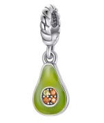 Charms do bransoletki zawieszka do łańcuszka awokado srebro 925