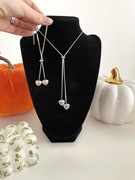 Zestaw biżuterii ze stali nierdzewnej bransoletka+naszyjnik serduszka