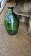 Wazon zielony grube szkło z czasów PRL 