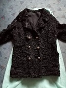 Futro naturalne karakuły z karakuł czarne 36 38 