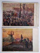 WOJCIECH KOSSAK - REPRODUKCJE OBRAZÓW NA KARTACH POCZTOWYCH - 2 SZTUKI