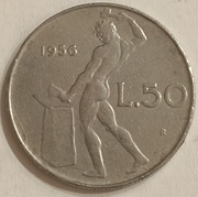 Moneta Włochy 50 lirów 1956,1976,1979