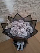 Bukiet z róż z wstążki 
