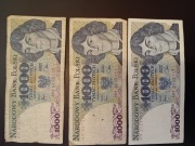 banknoty 1000 zł M.Kopernik seria HM - HC-HE-HF 1982 