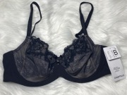 Chantelle C67610 biustonosz 75B nowy z metką czarny z koronką