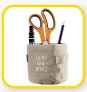 Koszyczek do przechowywania z ozdobnym napisem