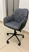 Fotel biurowy Lounger tapicerowany szary/antracyt