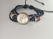 Bransoletka z monetą 20 groszy 1923 r. – rękodzieło, żywica, unikat