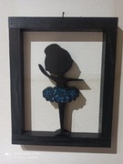 Obrazek drewniany baletnica 