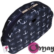 Organizer Obag MOON LIGHT granatowy – kotwice białe 2 kieszenie | OMAY
