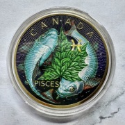 Moneta Kanada 5 Elżbieta II Kanadyjski Liść Klonowy 2018 kolorowana