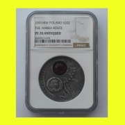 #NGC# SZLAK BURSZTYNOWY 2001 20zł PF70 Trójmiasto