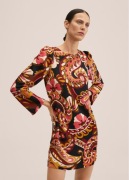 Nowa sukienka retro lata 70te xxs Mango wzory szalone geometryczne