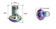 Śrubki do tarcz hamulcowych M5 12 szt. komplet tył i przód Rainbow/Tytan 