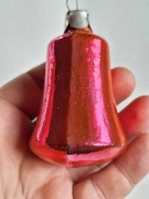 Bombka PRL stara kształtka na choinke dzwonek 