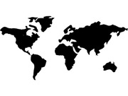 Mapa drewniana w kolorze czarnym+ szablon