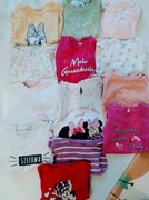 Zestaw ubranek dla dziewczynki 74  body krótki rękaw 