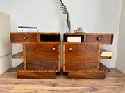 Para szafek nocnych Art Deco / orzech – po renowacji / lata 30