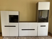 Meble BRW komoda witryna Black Red White zestaw