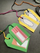 Etykiety ręcznie robione, bileciki prezentowe