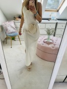 Dzianinowa sukienka długa na lato 36