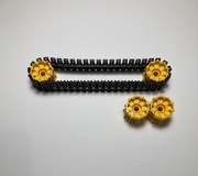 Lego gąsienica + 4 żółte koła 